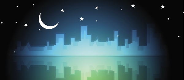 夜景的天际线