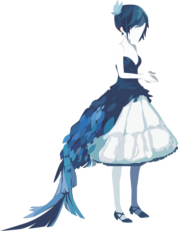 插畫女孩矢量
