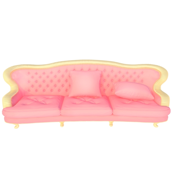 粉黄色沙发插图