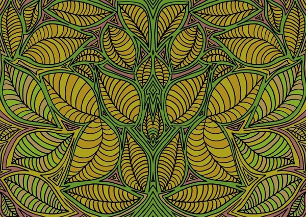 葉子背景矢量插畫(huà)摘要素描