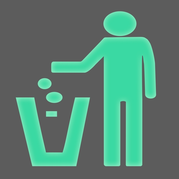 环保绿色卫生扔垃圾