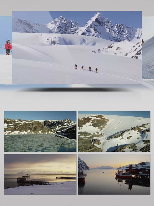 4K超清实拍滑雪运动视频素材