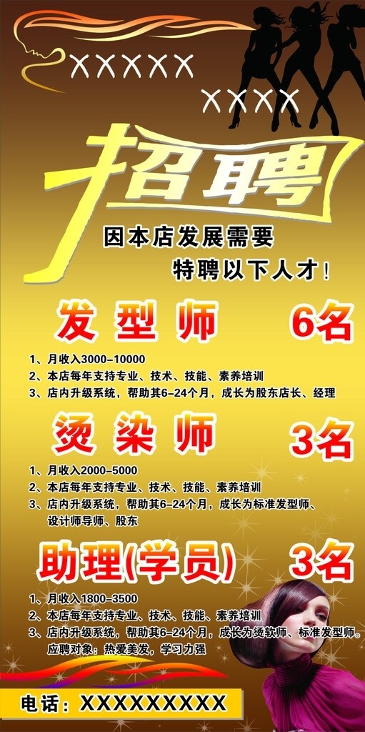 理發(fā)店招聘圖片
