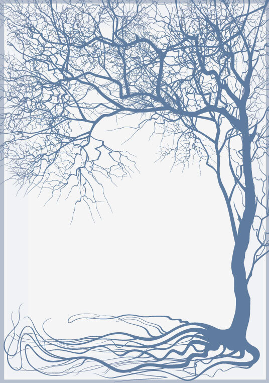 樹根樹冠創(chuàng)意圖案矢量素材