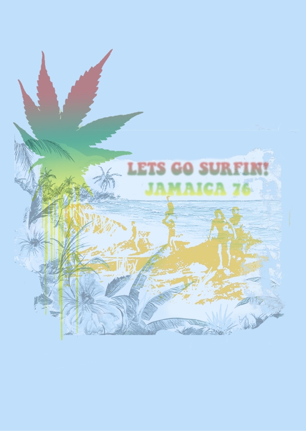 印花矢量圖文字英文色石藍色免費素材