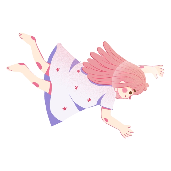 手繪清新風(fēng)少女png元素