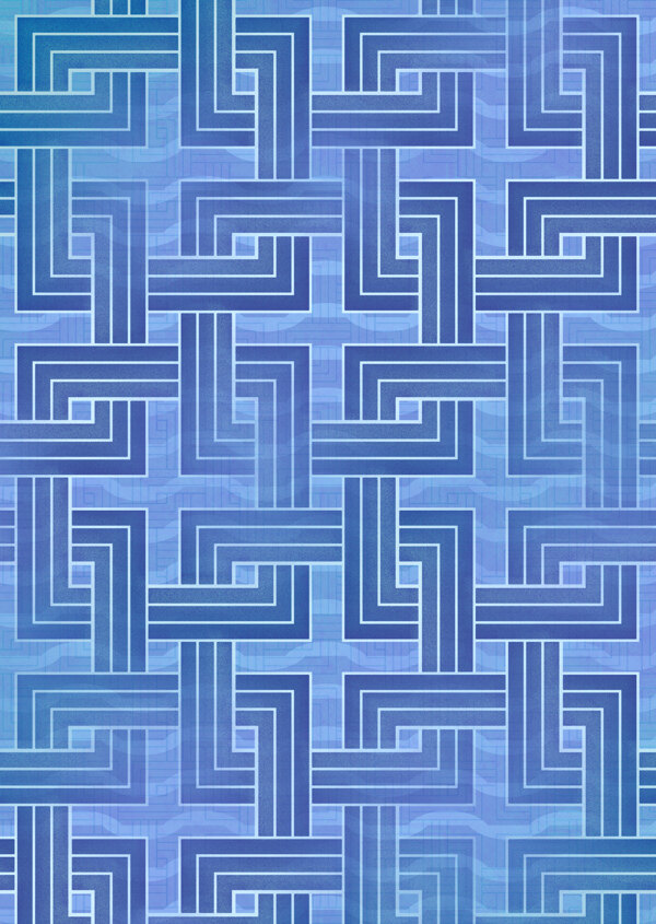 蓝色迷宫图案背景