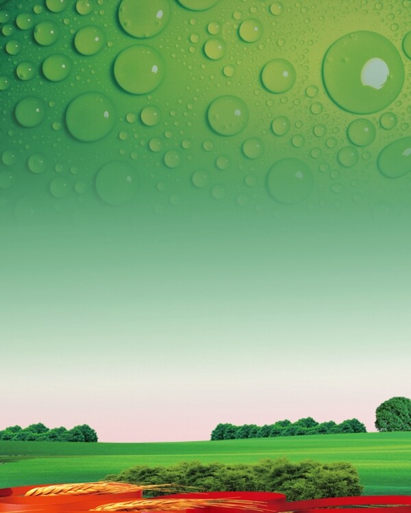 绿色背景绿色泡泡背景