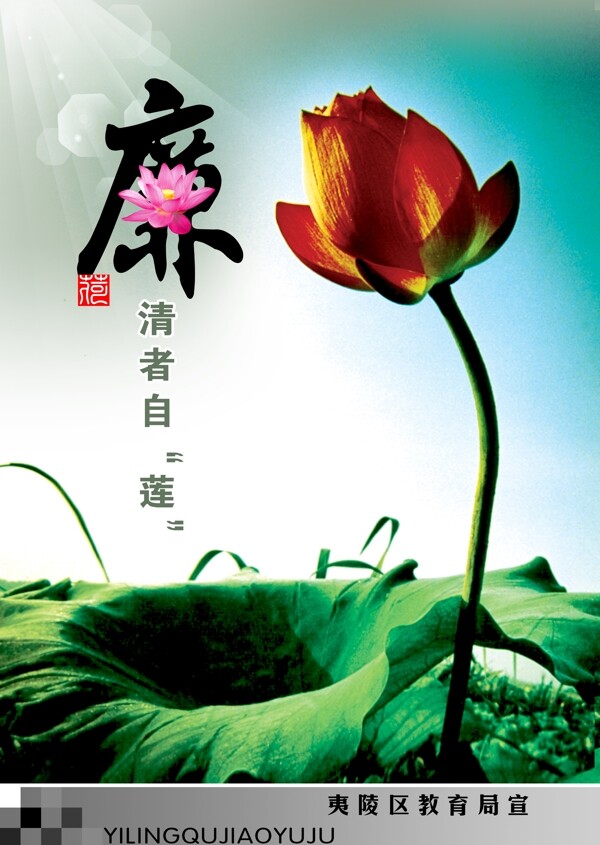 清者自莲企业文化企业形象分层PSD975