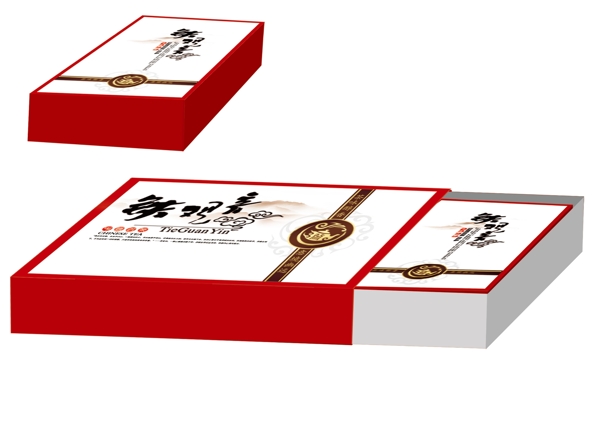 鐵觀音盒體包裝效果圖