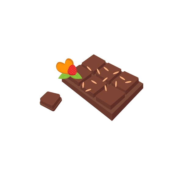巧克力情人节块状棕色