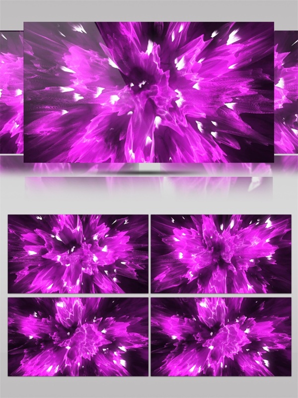 紫色光束花蕊高清视频素材