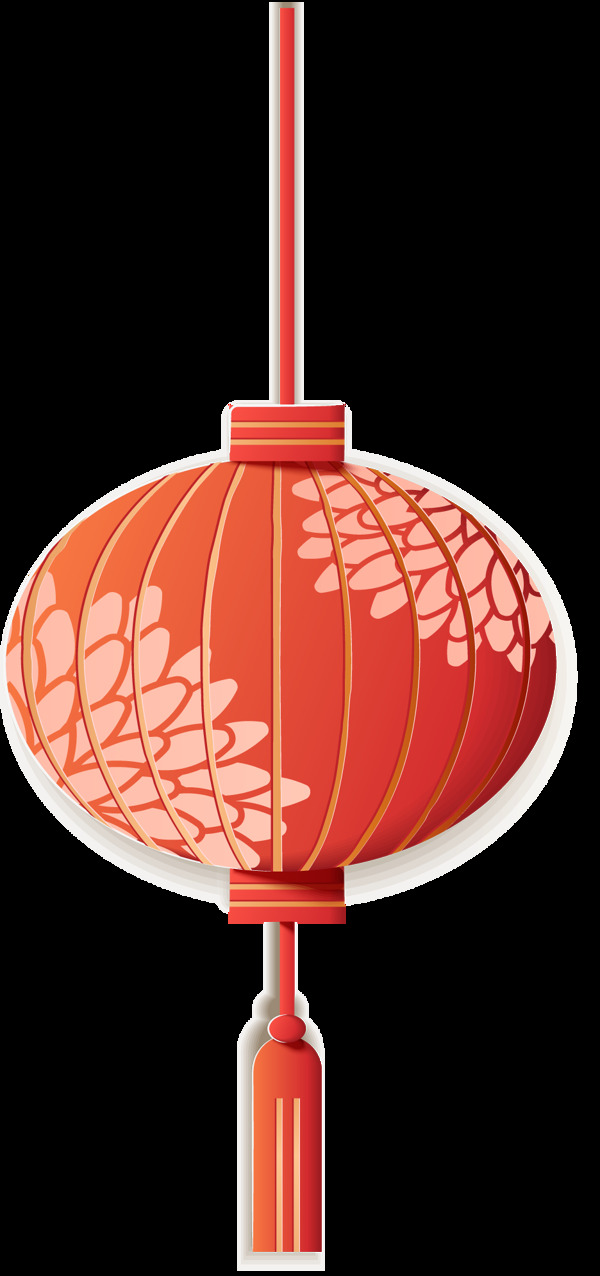 幾何燈籠喜慶素材
