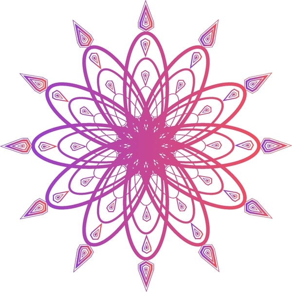 原創(chuàng)矢量幾何旋轉(zhuǎn)炫彩漸變紫色裝飾元素