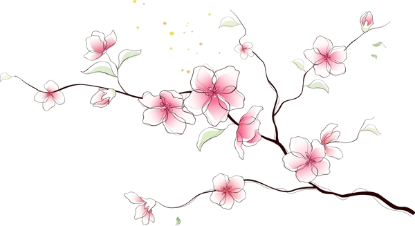 手繪桃花