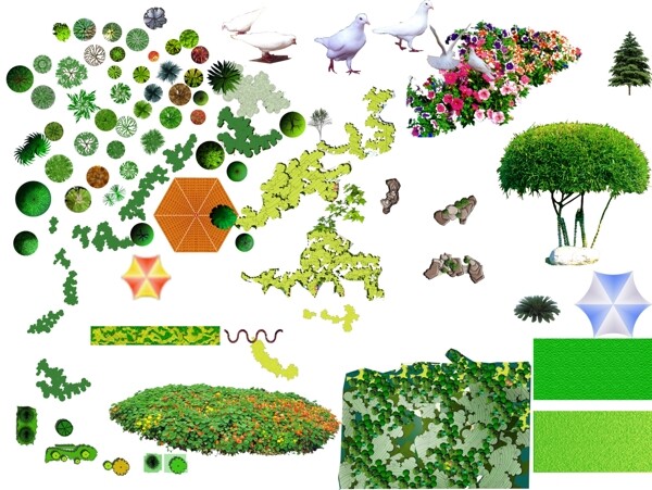 园林景观设计素材平面效果图