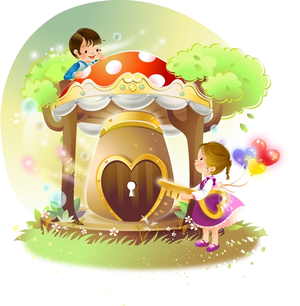 卡通兒童插畫圖片