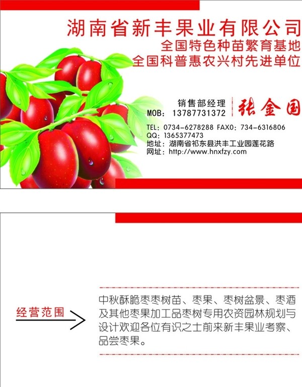 棗子名片圖片