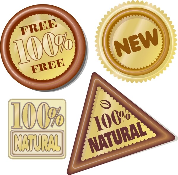 百分百natural圖標(biāo)矢量素材