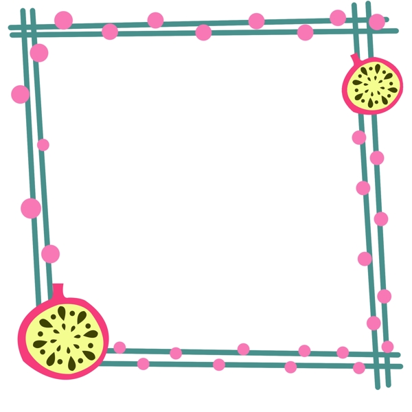 粉色圆点边框插图