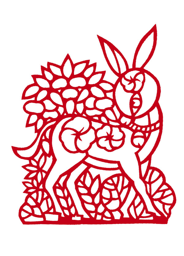 窗花剪紙民間美術(shù)0040