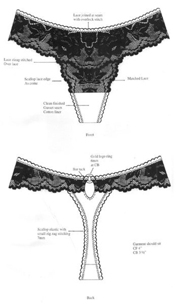 女式性感三角裤设计图