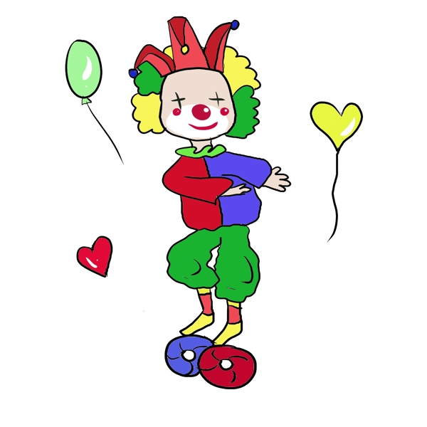 跳舞的小丑装饰插画