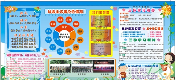 小学二年学习园地板报设计图图片