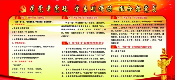 兩學(xué)一做展板