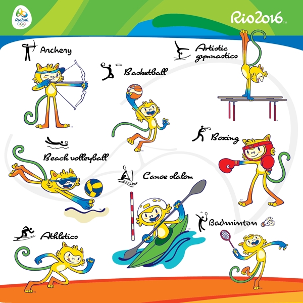 2016里约奥运吉祥物项目图