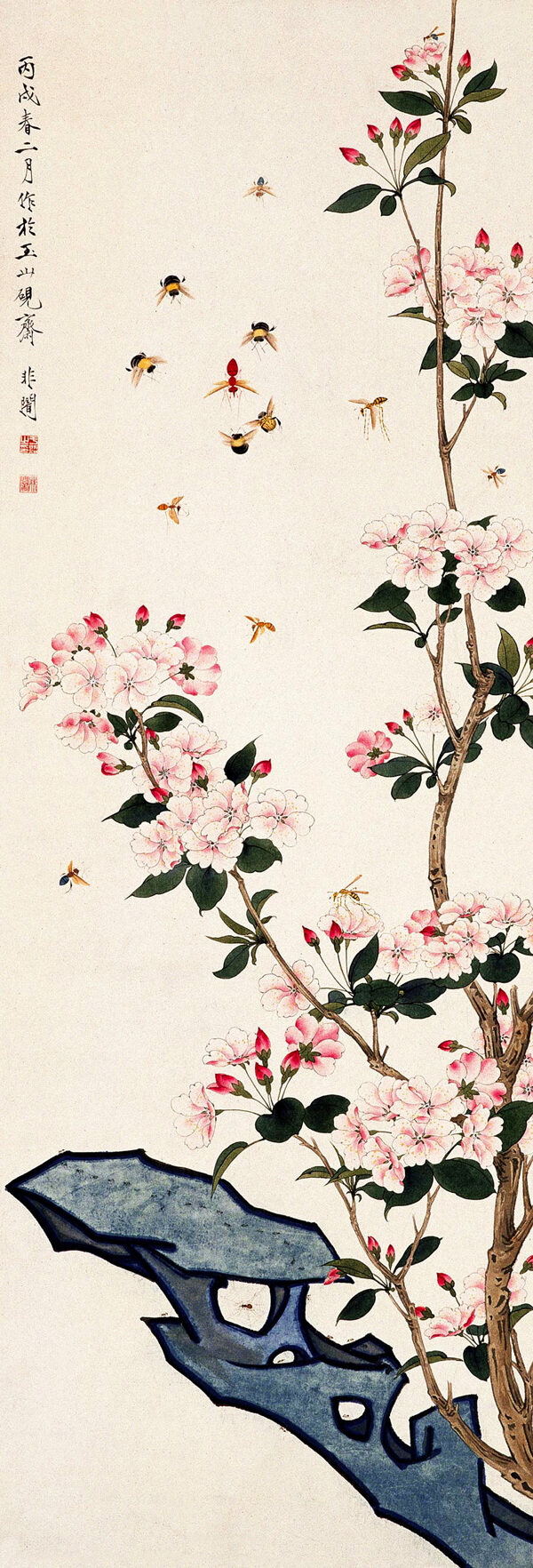花引蜂舞圖片