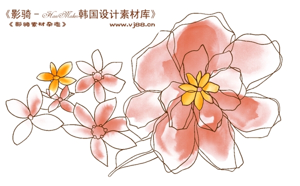 花紋花朵裝飾修飾HanMaker韓國設計素材庫