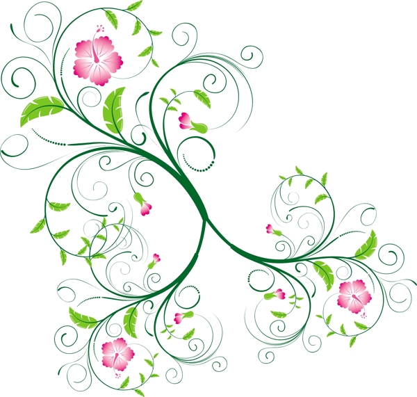 歐美花紋3077矢量EPS