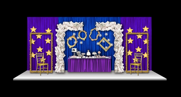 梦幻紫色婚礼展示区