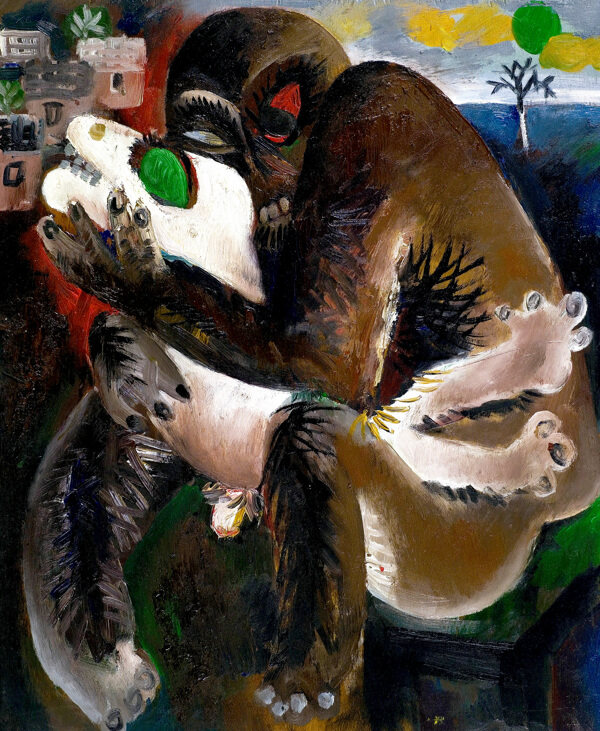 抽象動(dòng)物油畫圖片