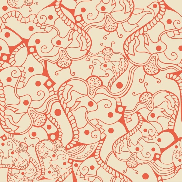 摘要無縫紋理的魚