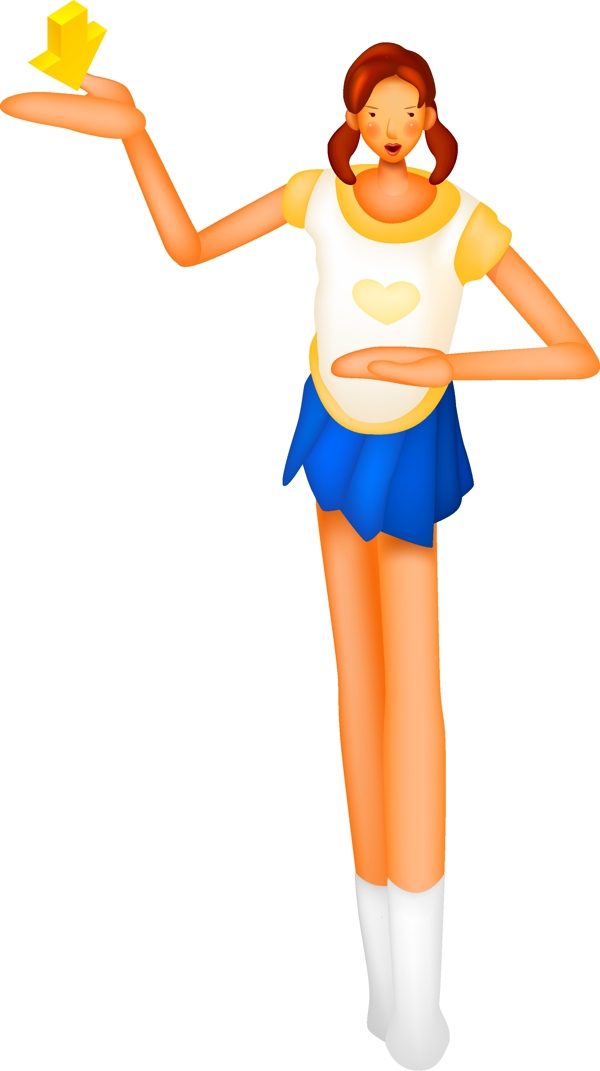 韓國(guó)矢量人物插畫女圖片
