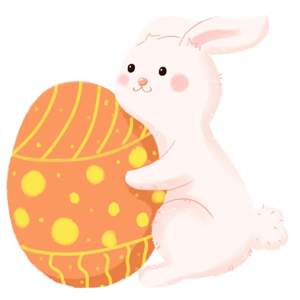 复古彩蛋兔子背景素材