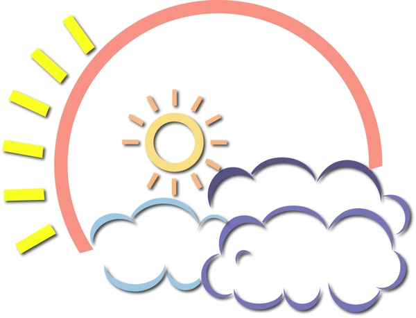 简约边框创意元素卡通效果可爱太阳云