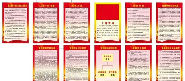 黨員室制度牌
