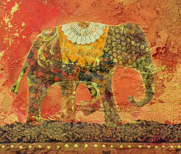大象壁画图片