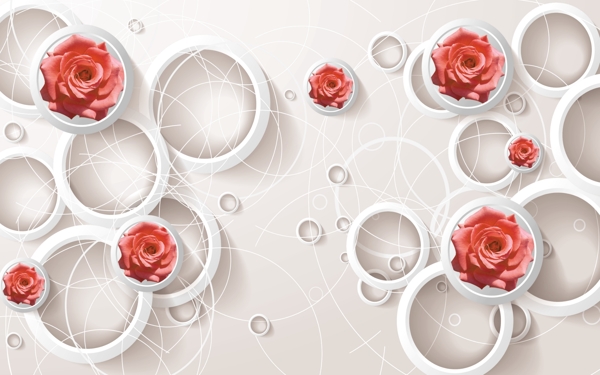 玫瑰3D背景图片