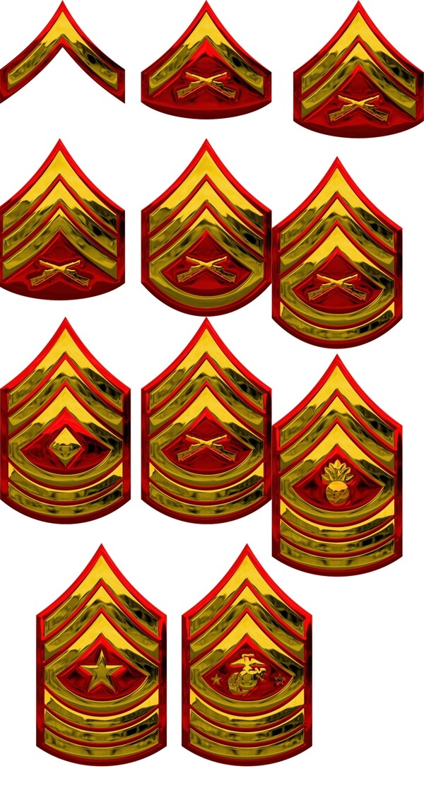 美国海军陆战队军衔标识图片
