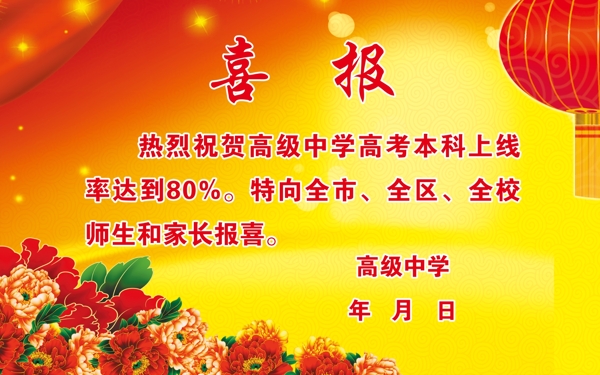喜報模版圖片