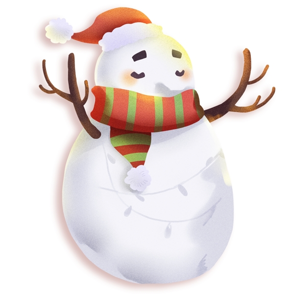 彩繪圣誕雪人元素
