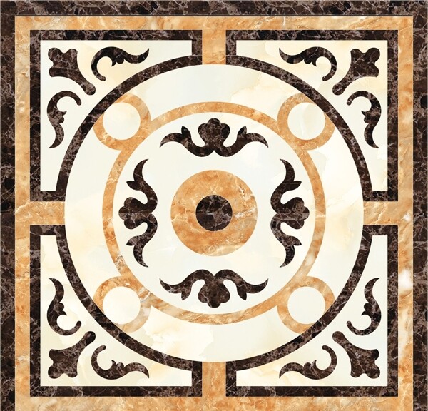 中式瓷砖水刀拼花花纹设计