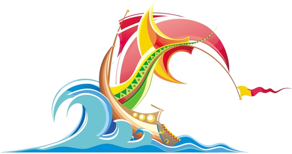 抽象大海揚(yáng)帆