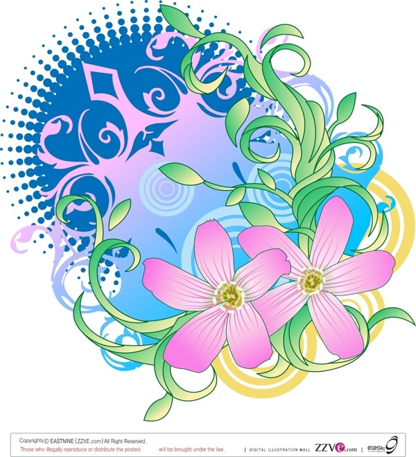 歐美花紋668