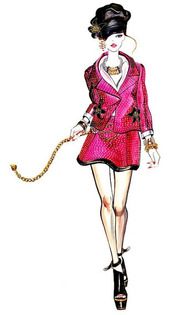 服裝設(shè)計手繪效果圖