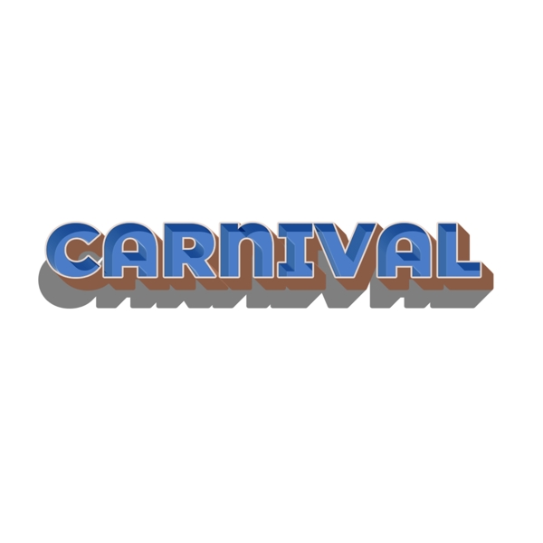 Carnivarl英语字母艺术个性设计
